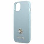 Guess GUHCP13SPS4MB Blue Saffiano 4G Small Metal Logo Kryt iPhone 13 Mini