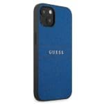 Guess GUHCP13SPSASBBL Blue Saffiano Strap Kryt iPhone 13 Mini