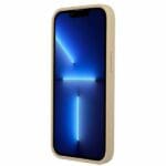 Guess GUHCP13SPSATLE Beige SaffianoTriangle Logo Kryt iPhone 13 Mini