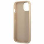 Guess GUHCP13SPSATLE Beige SaffianoTriangle Logo Kryt iPhone 13 Mini