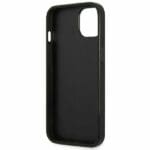 Guess GUHCP13SPSATLG Silver SaffianoTriangle Logo Kryt iPhone 13 Mini