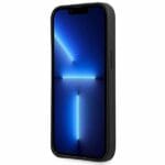 Guess GUHCP13SPSATLK Black SaffianoTriangle Logo Kryt iPhone 13 Mini