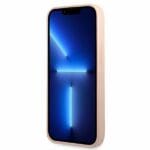 Guess GUHCP13SPSATLP Pink SaffianoTriangle Logo Kryt iPhone 13 Mini