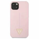 Guess GUHCP13SSLTGU Purple Silicone Triangle Kryt iPhone 13 Mini