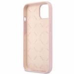 Guess GUHCP13SSLTGU Purple Silicone Triangle Kryt iPhone 13 Mini