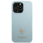 Guess GUHCP13XPS4MB Blue Saffiano 4G Small Metal Logo Kryt iPhone 13 Pro Max
