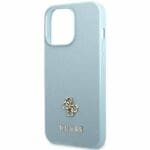 Guess GUHCP13XPS4MB Blue Saffiano 4G Small Metal Logo Kryt iPhone 13 Pro Max