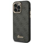 Guess GUHCP14LHG4SHK Black 4G Vintage Gold Logo Kryt iPhone 14 Pro