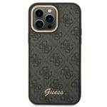 Guess GUHCP14LHG4SHK Black 4G Vintage Gold Logo Kryt iPhone 14 Pro