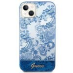 Guess GUHCP14MHGPLHB Blue Porcelain Collection Kryt iPhone 14 Plus