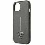 Guess GUHCP14MPSATLG Silver SaffianoTriangle Logo Kryt iPhone 14 Plus