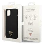 Guess GUHCP14MSLTGK Black Silicone Triangle Kryt iPhone 14 Plus