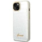 Guess GUHCP14SHGCRHS Silver Croco Collection Kryt iPhone 14