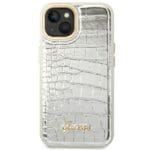 Guess GUHCP14SHGCRHS Silver Croco Collection Kryt iPhone 14