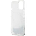 Guess GUHCP14SLCSGSGH White Hardcase Liquid Glitter Marble Kryt iPhone 14