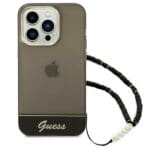 Guess GUHCP14XHGCOHK Black Translucent Pearl Strap Kryt iPhone 14 Pro Max