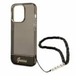 Guess GUHCP14XHGCOHK Black Translucent Pearl Strap Kryt iPhone 14 Pro Max