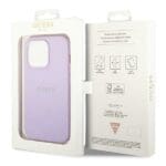 Guess GUHCP14XPSASBPU Purple Saffiano Strap Kryt iPhone 14 Pro Max