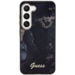 Guess GUHCS23MHTMRSK Black Golden Marble Collection Kryt Samsung S23 Plus