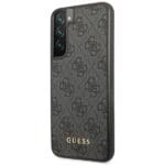 Guess GUHCS23SG4GFGR Grey 4G Metal Gold Logo Kryt Samsung S23