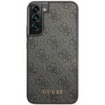 Guess GUHCS23SG4GFGR Grey 4G Metal Gold Logo Kryt Samsung S23