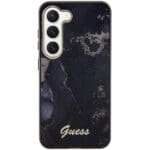 Guess GUHCS23SHTMRSK Black Golden Marble Collection Kryt Samsung S23