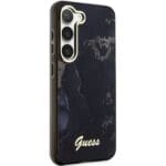 Guess GUHCS23SHTMRSK Black Golden Marble Collection Kryt Samsung S23