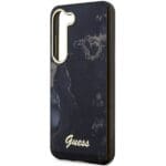 Guess GUHCS23SHTMRSK Black Golden Marble Collection Kryt Samsung S23