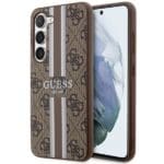 Guess GUHCS23SP4RPSW Brown 4G Printed Stripe Kryt Samsung S23