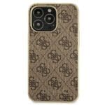 Guess GUHMP13LG4GB Brown 4G Collection Magsafe Kryt iPhone 13 Pro