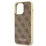 Guess GUHMP13LG4GB Brown 4G Collection Magsafe Kryt iPhone 13 Pro