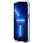 Guess GUHMP13LHTCMB Blue Gold Outline Translucent MagSafe Kryt iPhone 13 Pro