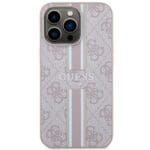 Guess GUHMP13LP4RPSP Pink Hardcase 4G Printed Stripes MagSafe Kryt iPhone 13 Pro