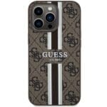 Guess GUHMP13LP4RPSW Brown Hardcase 4G Printed Stripes MagSafe Kryt iPhone 13 Pro