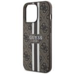 Guess GUHMP13LP4RPSW Brown Hardcase 4G Printed Stripes MagSafe Kryt iPhone 13 Pro