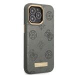 Guess GUHMP13LSAPSTG Grey Peony Logo Plate MagSafe Kryt iPhone 13 Pro