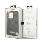 Guess GUHMP13LSAPSTG Grey Peony Logo Plate MagSafe Kryt iPhone 13 Pro