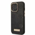 Guess GUHMP13LSAPSTK Black Peony Logo Plate MagSafe Kryt iPhone 13 Pro