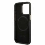 Guess GUHMP13LSAPSTK Black Peony Logo Plate MagSafe Kryt iPhone 13 Pro