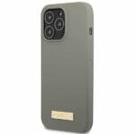 Guess GUHMP13LSPLG Grey Silicone Logo Plate MagSafe Kryt iPhone 13 Pro