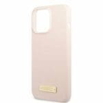 Guess GUHMP13LSPLP Pink Silicone Logo Plate MagSafe Kryt iPhone 13 Pro