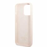 Guess GUHMP13LSPLP Pink Silicone Logo Plate MagSafe Kryt iPhone 13 Pro