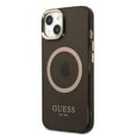 Guess GUHMP13MHTCMK iPhone 13 Black Hardcase Gold Outline Translucent MagSafe Kryt iPhone 13