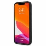 Guess GUHMP13MLSLMGBK Black Silicone Script Gold Logo Kryt iPhone 13