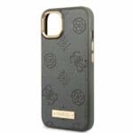 Guess GUHMP13MSAPSTG Grey Peony Logo Plate MagSafe Kryt iPhone 13