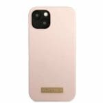 Guess GUHMP13MSBPLP Pink Silicone Logo Plate MagSafe Kryt iPhone 13