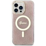 Guess GUHMP13XH4STP Pink Hardcase 4G MagSafe Kryt iPhone 13 Pro Max