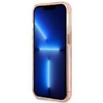 Guess GUHMP13XHTCMP Pink Hardcase Gold Outline Translucent MagSafe Kryt iPhone 13 Pro Max