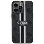 Guess GUHMP13XP4RPSK Black Hardcase 4G Printed Stripes MagSafe Kryt iPhone 13 Pro Max
