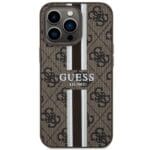 Guess GUHMP13XP4RPSW Brown Hardcase 4G Printed Stripes MagSafe Kryt iPhone 13 Pro Max